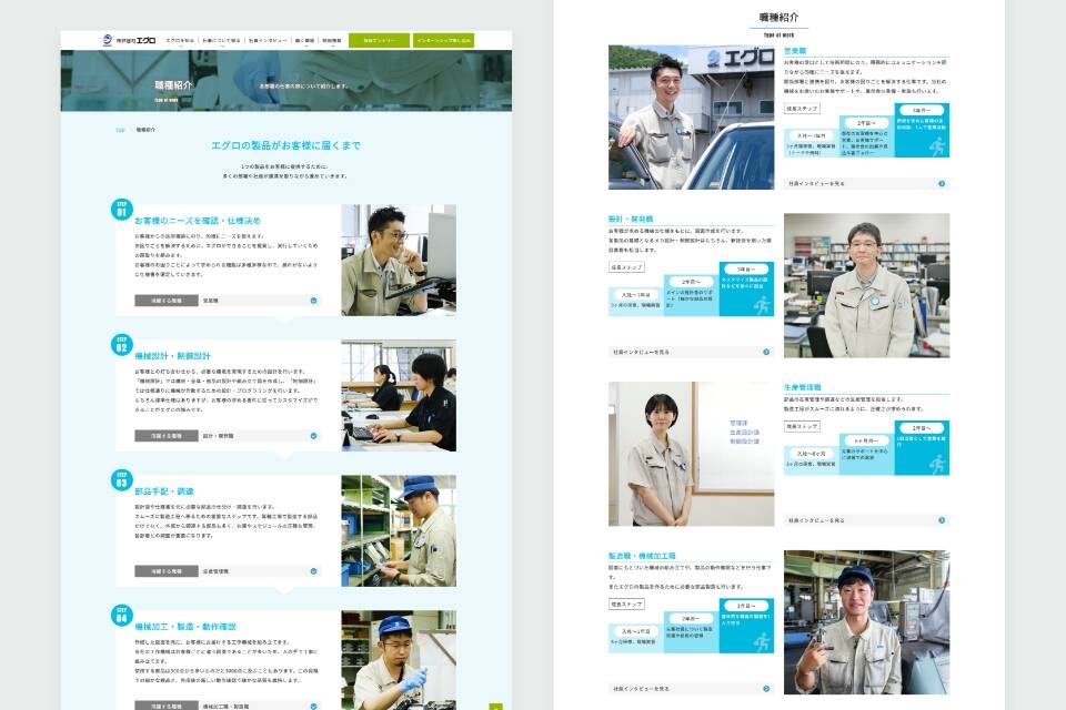 制作したサイトの例